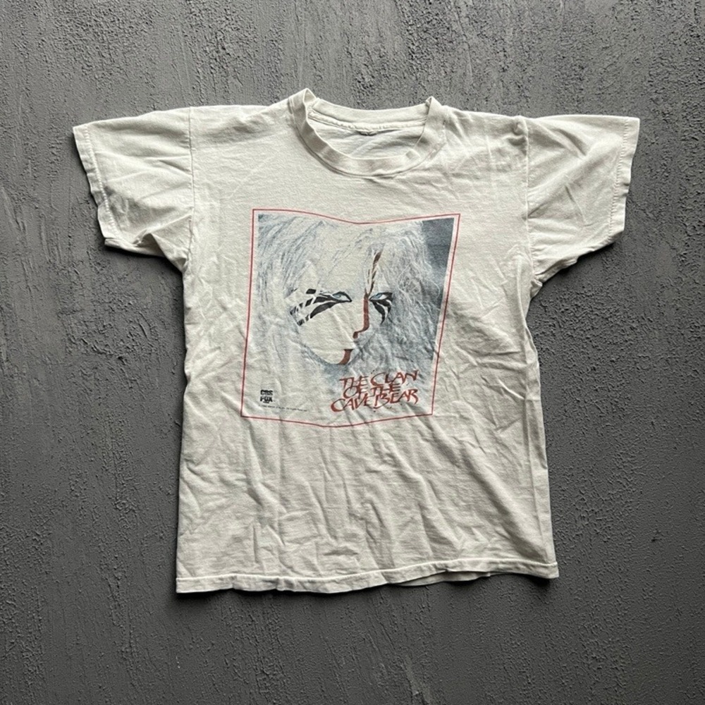 Vintage The Clan of the Cave Bear Shirt Small White 1986 Movie Promo